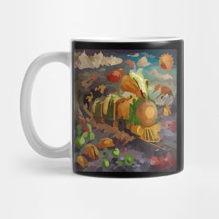 watercolor taco train fantasy fox Mug